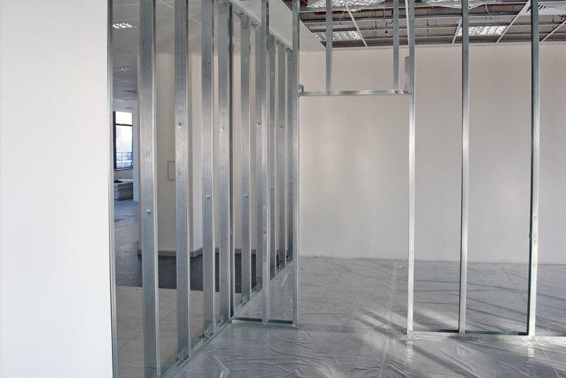 Moisture Proof Steel Stud Partition , Metal Frame Stud Partitions Construction Materials